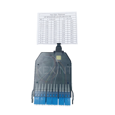 KEXINT 광섬유 모듈형 MPO MTP 카세트 12 섬유 LC UPC 단일 모드 ABS 쉘