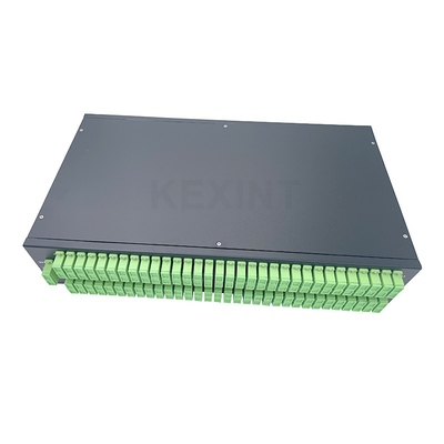 KEXINT 2 PCS 1X 64 SC APC 광섬유 PLC 스플리터 2U ODF 19 인치 랙 광섬유 패치 패널