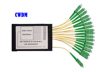 8CH 16CH 32CH CWDM DWDM 섬유 먹스 역다중화기 모듈 옵틱 ABS 1260년 ~ 1620 dB