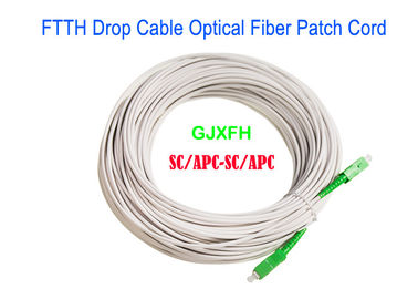 연결기 SC / APC SC / UPC 50M과 LSZH 외장 재료 광섬유 케이블 패치 코드