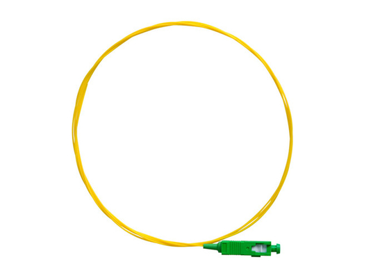 노란 섬유 광 패치 코드 땋아 늘인 머리 단일모드 SC / APC G657A2 0.9 밀리미터는 65dB를 반환합니다