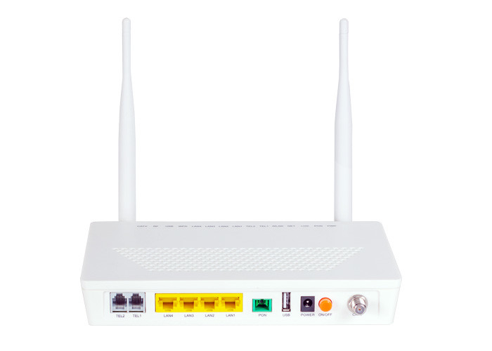 이더넷 4 기가비트 GEPON ONU 1 USB 4GE 2POTS WIFI CATV IPv4 및 IPv6 이중 스택 지원