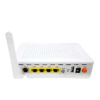 KEXINT Wifi 4GE 2POTS GEPON ONU 라우터 흰색 영어 소프트웨어 네트워크 1 SC UPC PON 포트