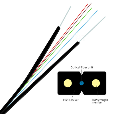 2.0 밀리미터 3.0 밀리미터 직경 파이버 옵틱 케이블 PVC LSZH는 외부 쉬스를 검게합니다