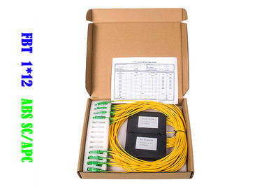 FBT 1×12 광섬유 WDM 연결기 SC APC 1310 1550 쪼개는 도구 50/50 ABS 1*12